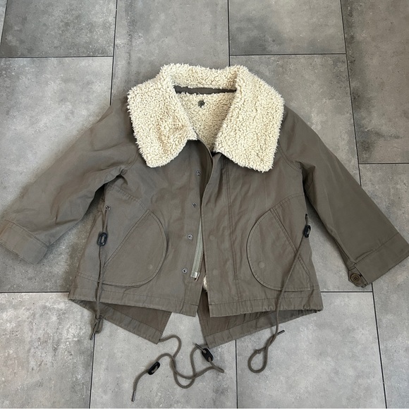 Nicholas K olive green sherpa lined jacket coat parka M - Picture 1 of 9